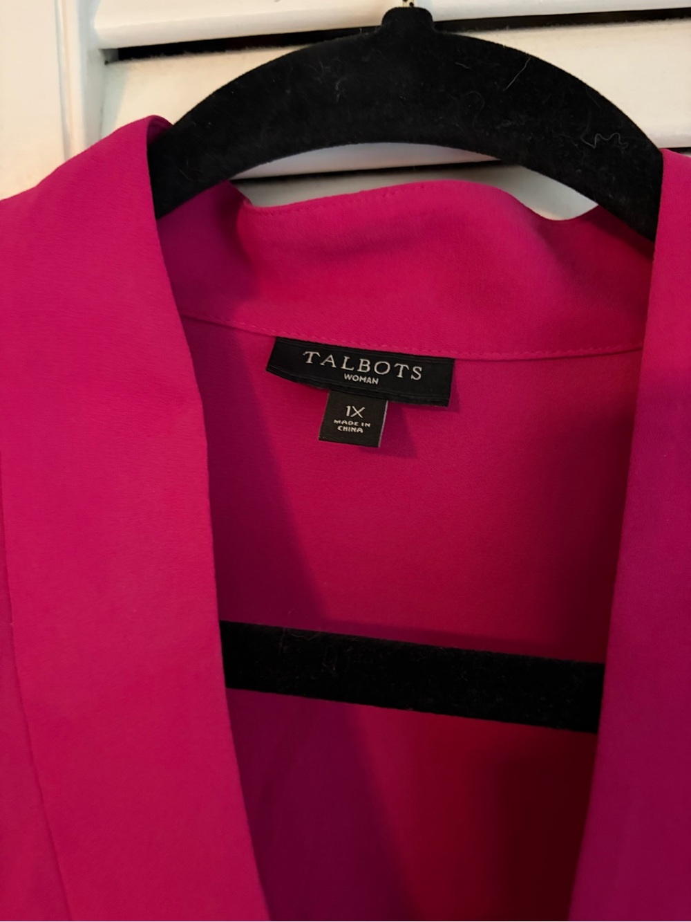 Talbots Woman Fuchsia V-Neck Blouse
